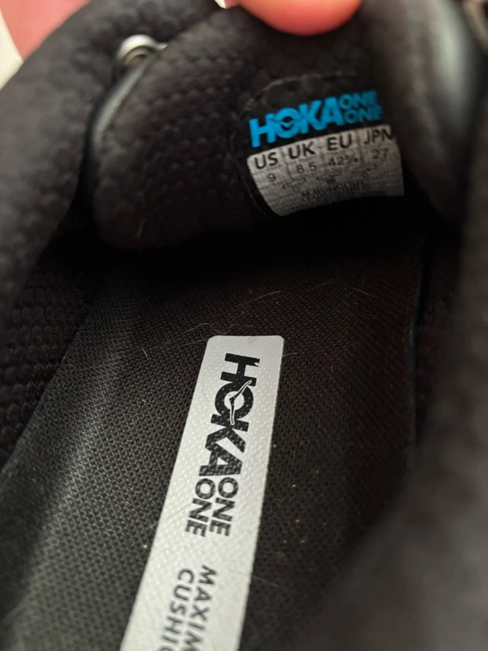 Hoka Black Casual Cushioning Sneakers - Picture 6 of 6